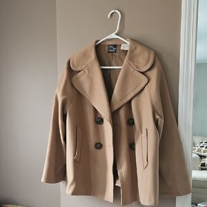 Saks Fifth Avenue Camel Tan Peacoat - Women